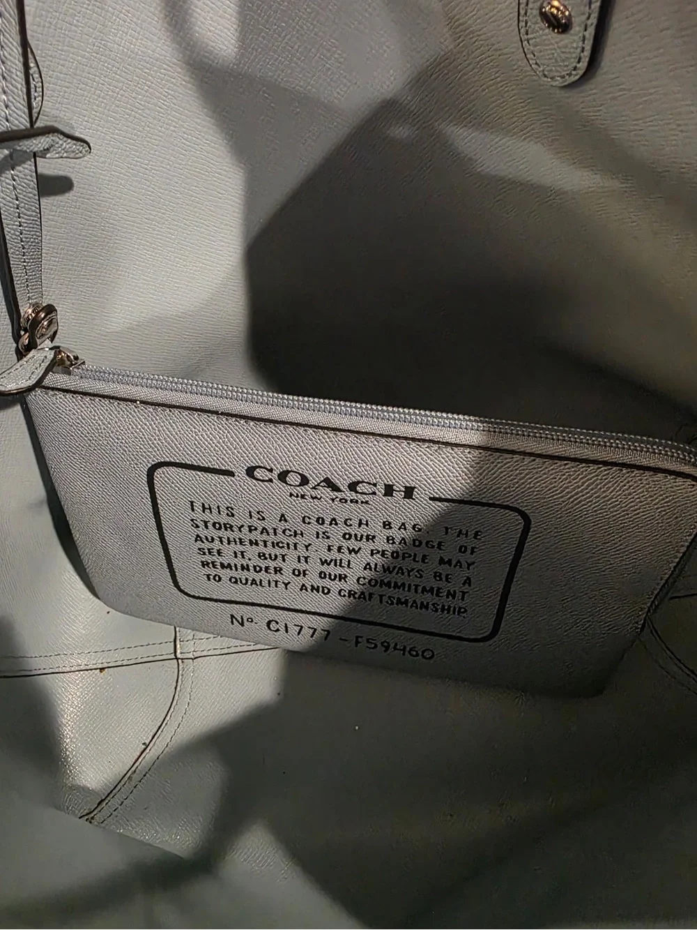 Coach Blue Floral Reversible Signature Tote